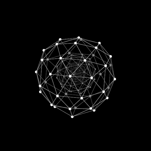 Red geométrica en movimiento que representa una visión tecnológica conectada